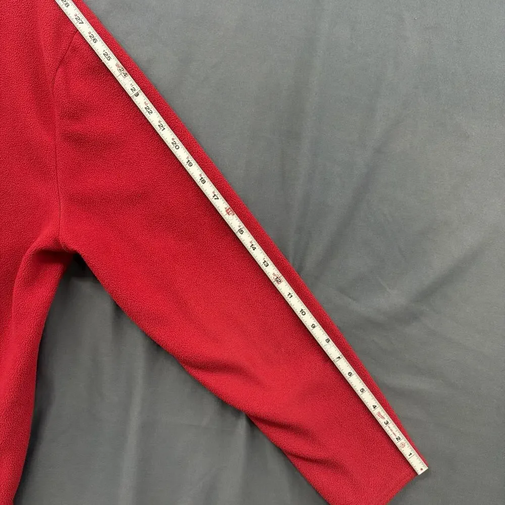 Brooks Brothers 346 Mens Red Quarter Zip Fleece Pullover Sweater Size Xl
